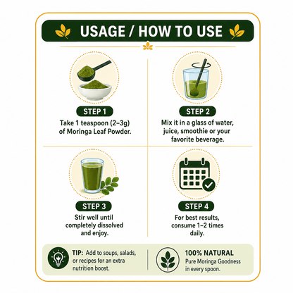 Giranari Organics Moringa Leaf Powder 100 GM | Natural Superfood for Daily Wellness