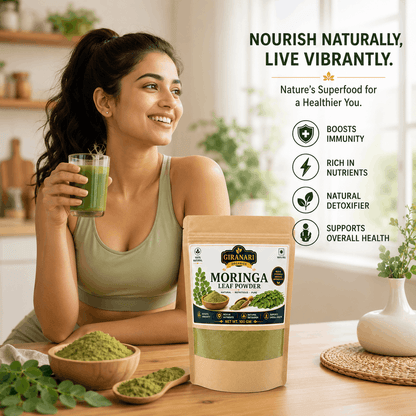 Giranari Organics Moringa Leaf Powder 100 GM | Natural Superfood for Daily Wellness