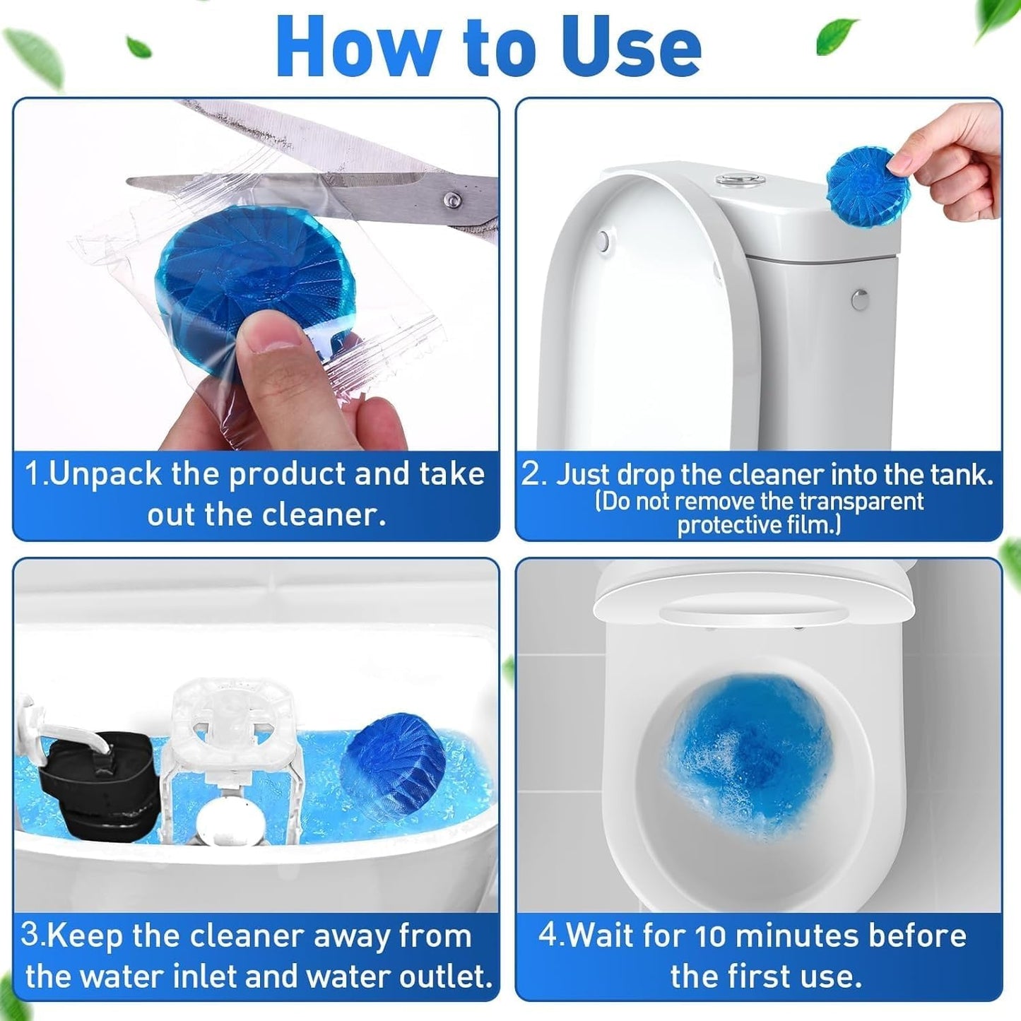 Automatic Toilet Bowl Cleaner Tablets (Buy 1 Get 1 Free)
