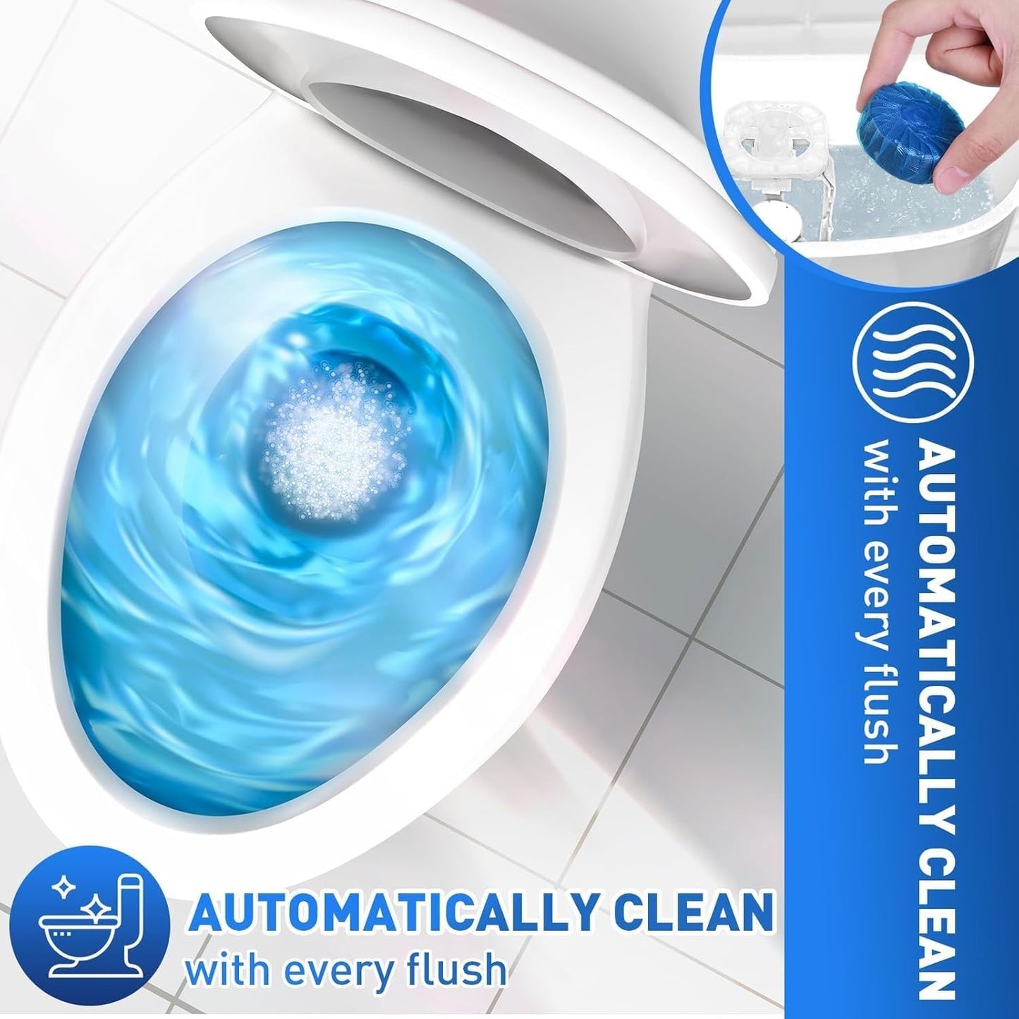 Automatic Toilet Bowl Cleaner Tablets (Buy 1 Get 1 Free)