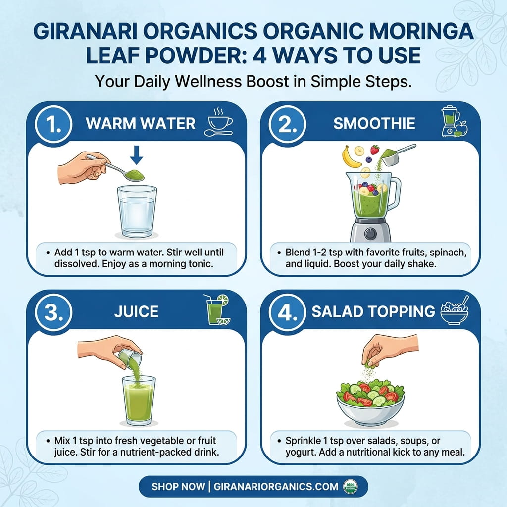Giranari Organics Moringa Leaf Powder 100 GM | Natural Superfood for Daily Wellness