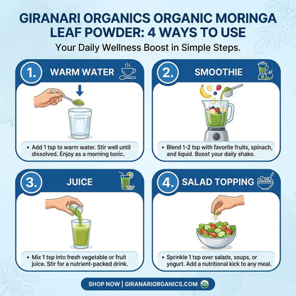 Giranari Organics Moringa Leaf Powder 100 GM | Natural Superfood for Daily Wellness