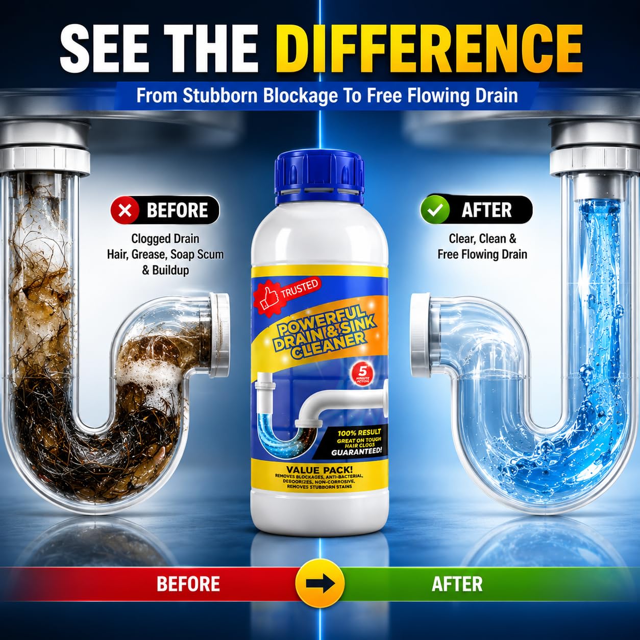 Powerful Sink & Drain Cleaner - Buy 1 Get 3 Free