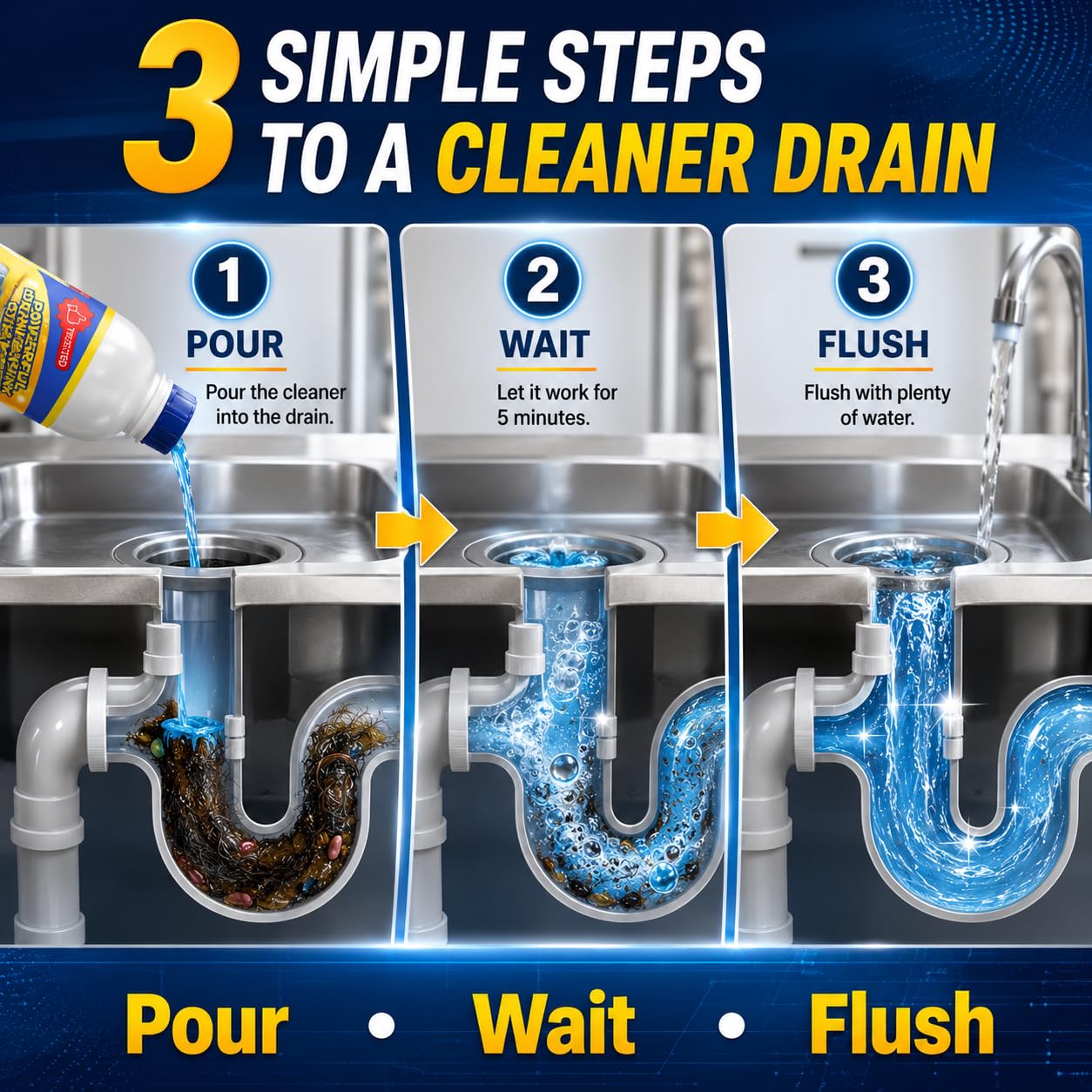 Powerful Sink & Drain Cleaner - Buy 1 Get 3 Free