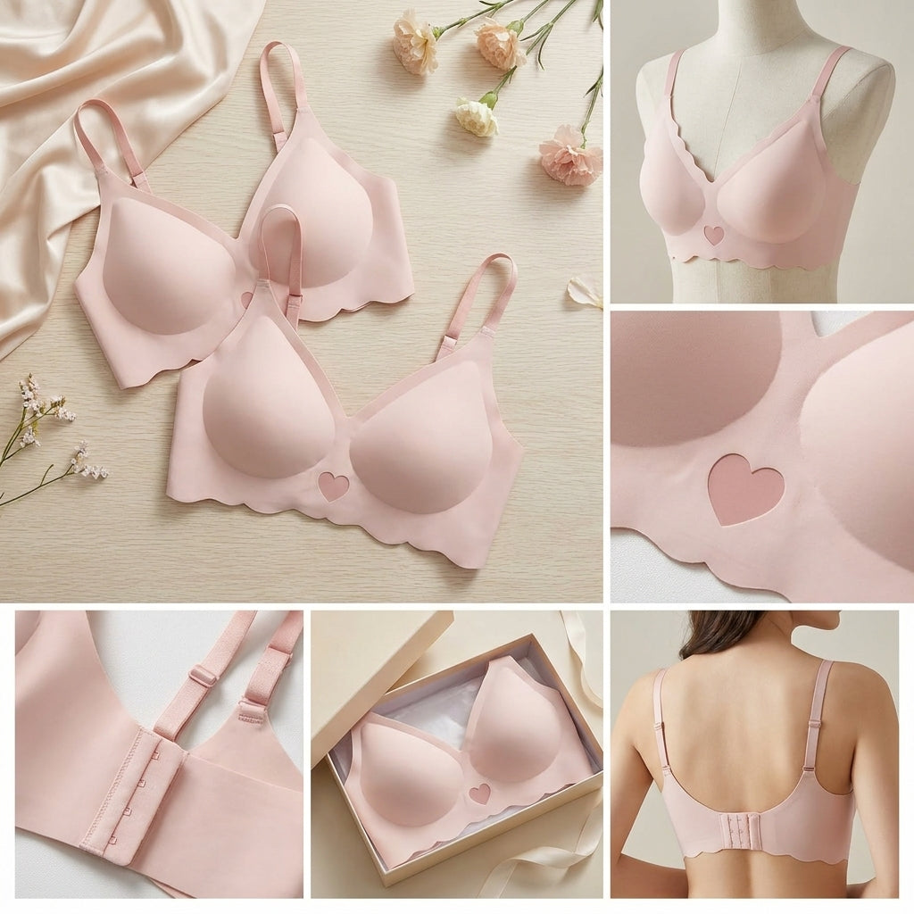 💖 Women's Seamless Wireless Push-Up Bra | Ultra Soft Comfort & Full Support